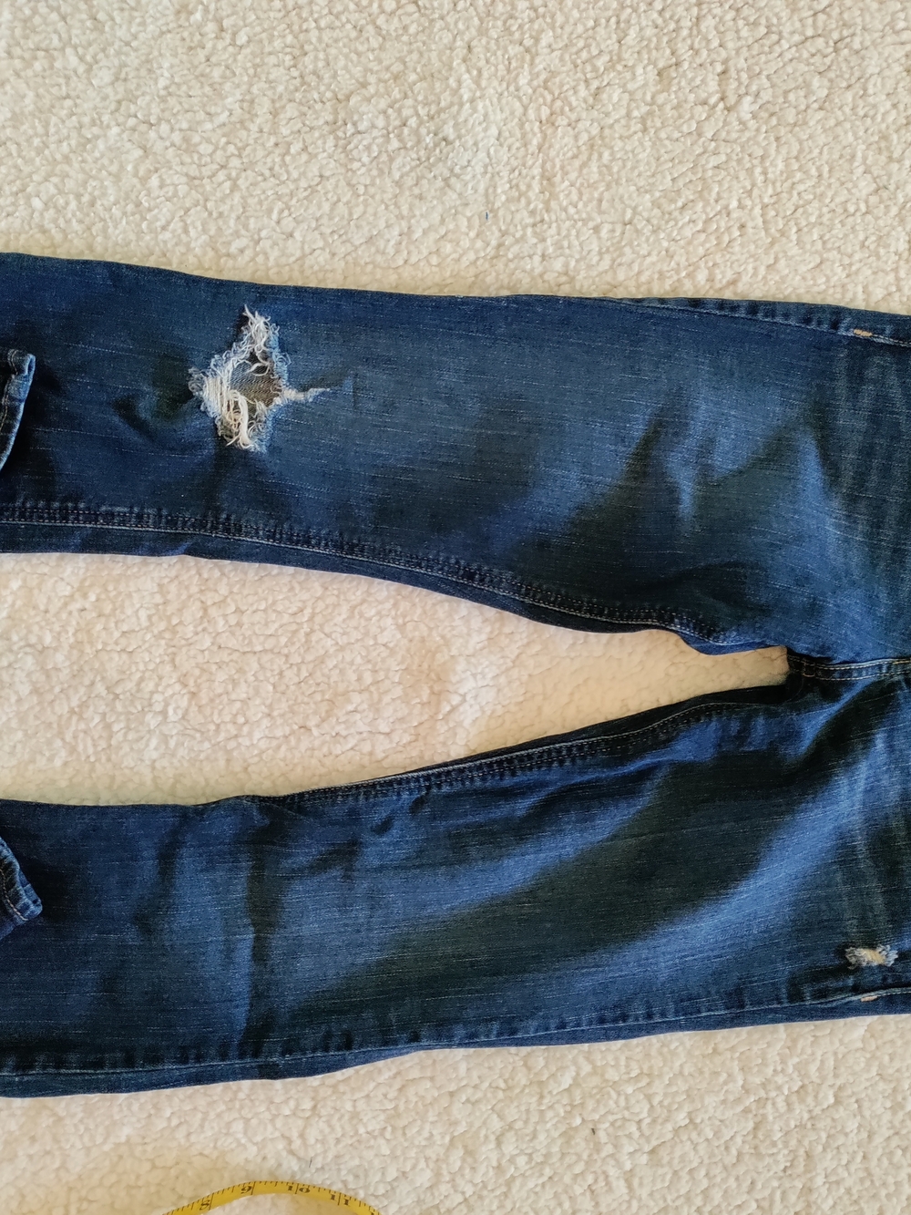 Hollister Dark Blue Denim Jeans with Contrast Stitching
